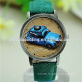 Fashionable car pattern jeans band new design fashion girls watch